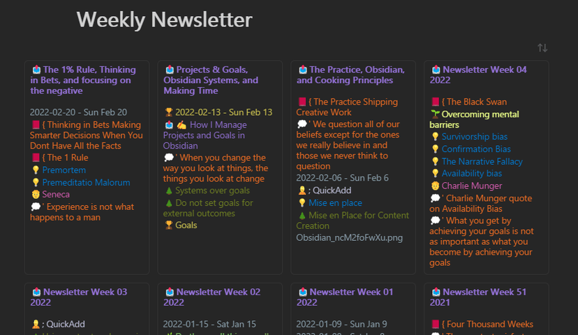 Newsletter dashboard